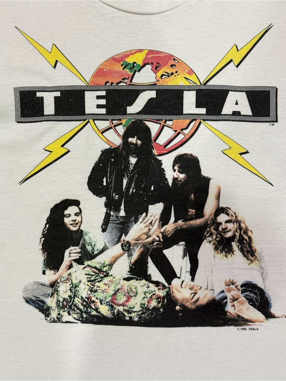 1992 Tesla Band Graphic Tee - Single Stitch T-shirt